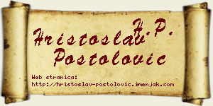 Hristoslav Postolović vizit kartica